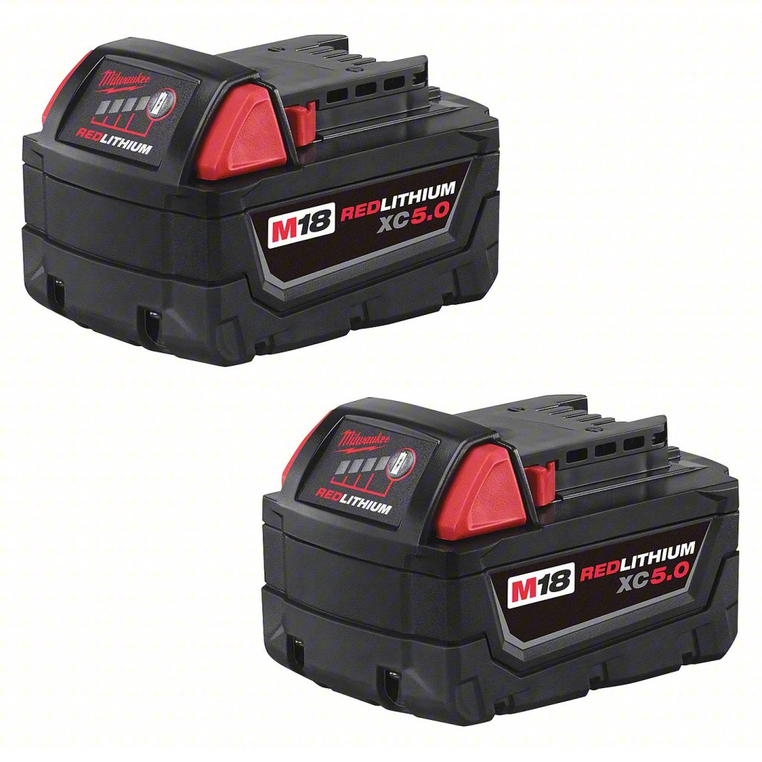 Milwaukee M18 XC5.0 Batteries (pair)