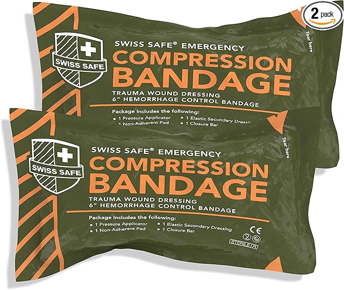 6 Inch Israeli Bandages Trauma Kit - single