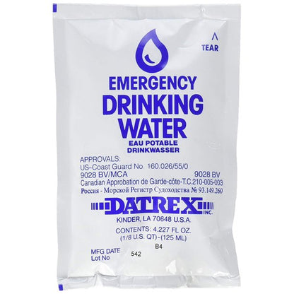 Six Pack of Water Pouches - Long Shelf Life