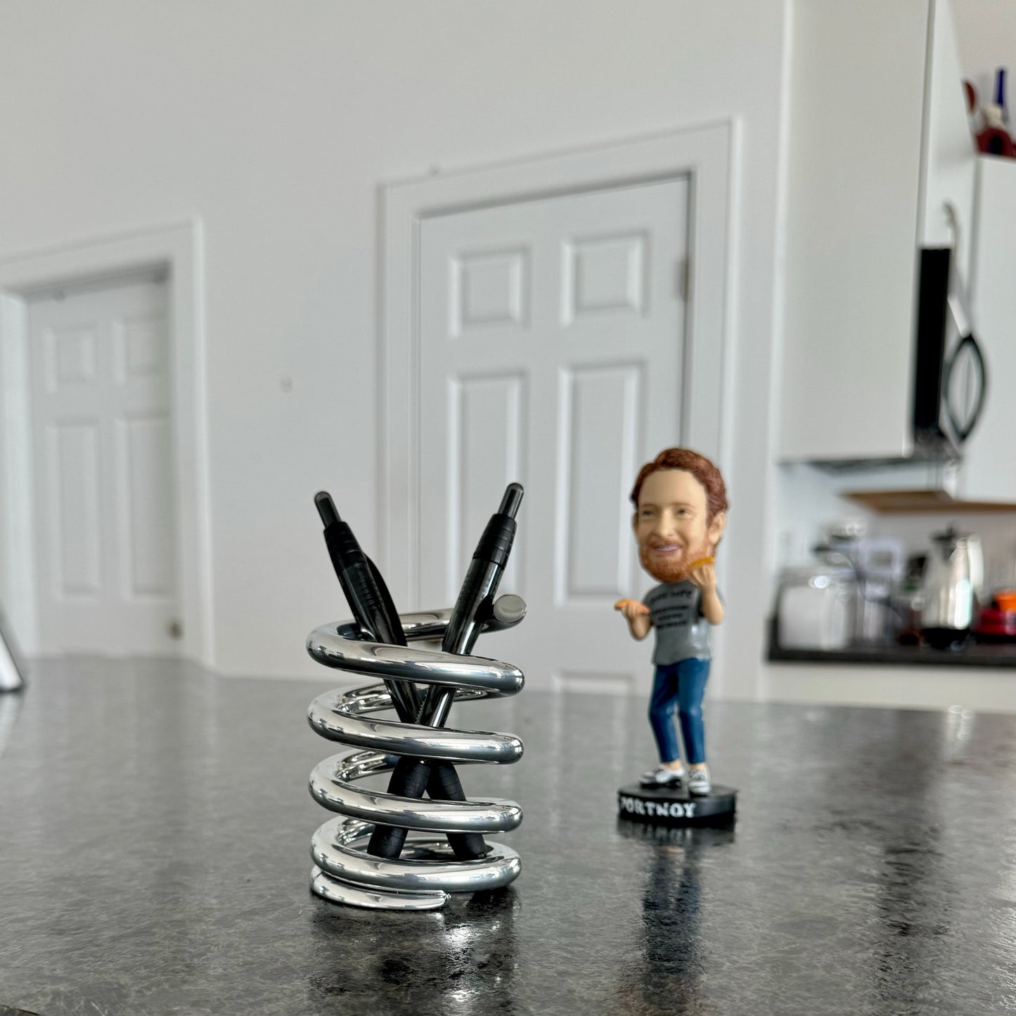 Spring Powder Coated Aviation Art Modern Mid Century Pencil Pen Holder (3-3/4 Inches)