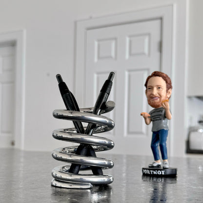 Spring Powder Coated Aviation Art Modern Mid Century Pencil Pen Holder (3-3/4 Inches)