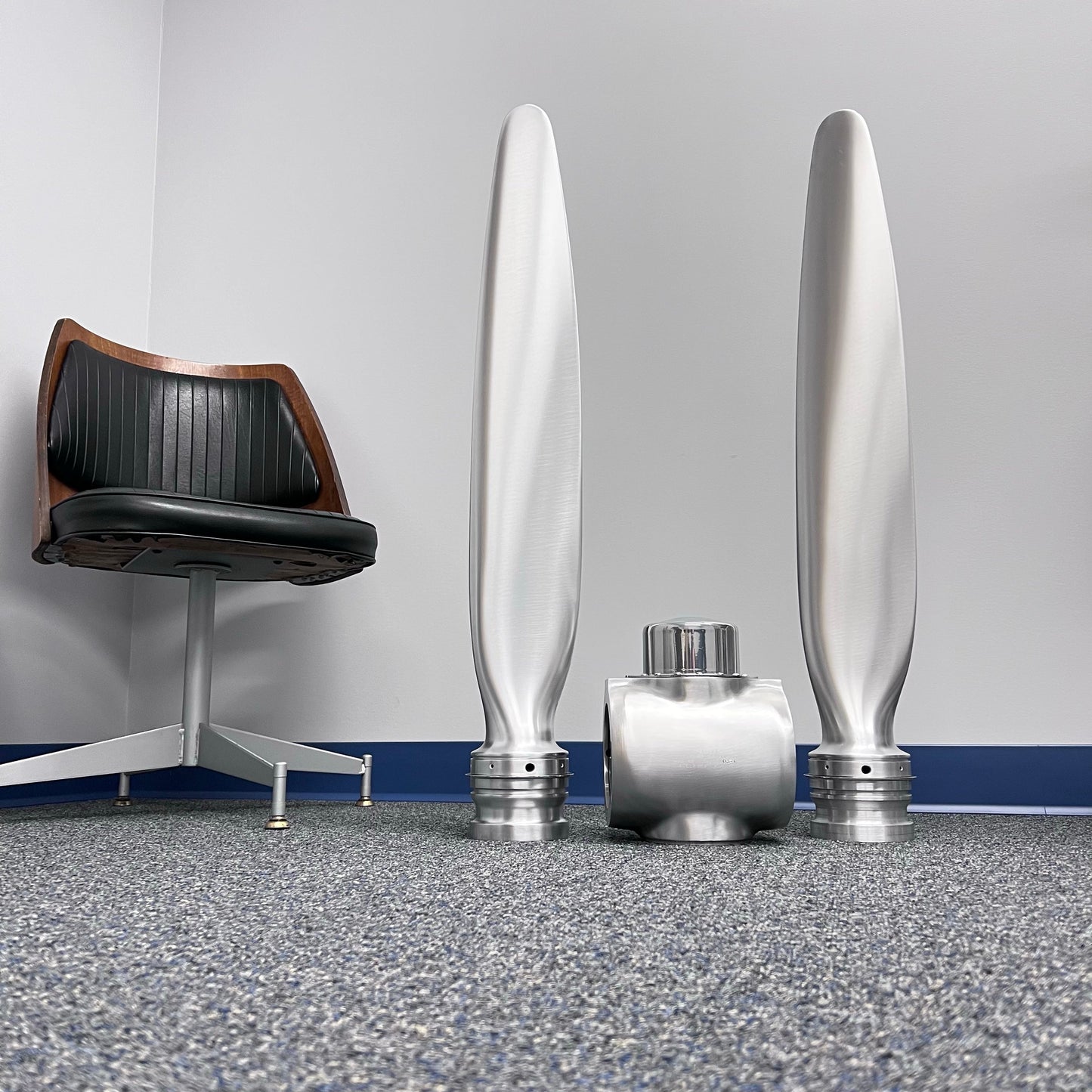 2-Bladed McCauley Brushed Aluminum Airplane Propeller Wall Display