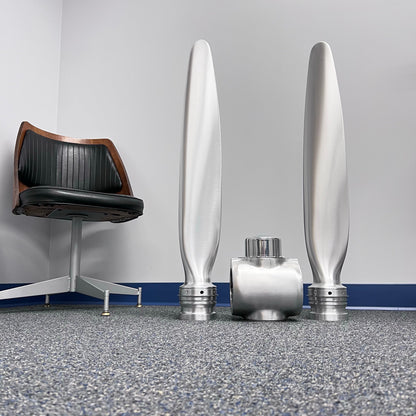 2-Bladed McCauley Brushed Aluminum Airplane Propeller Wall Display