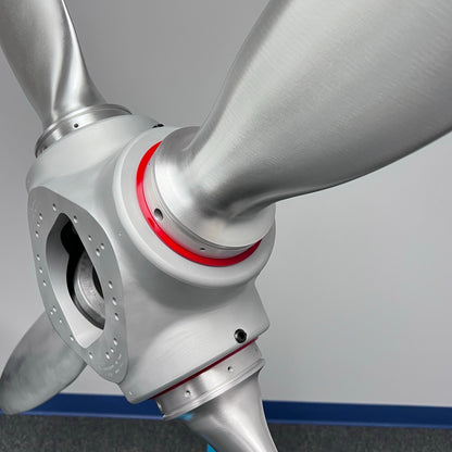 4-Bladed McCauley Cessna 78" Brushed Aluminum Airplane Propeller Metal Wall Display