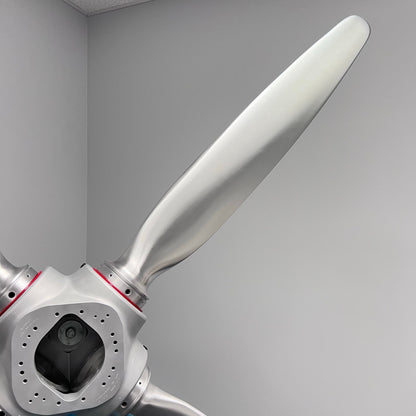 4-Bladed McCauley Cessna 78" Brushed Aluminum Airplane Propeller Metal Wall Display