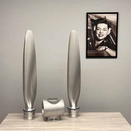 2-Bladed McCauley Cessna 70" Brushed Aluminum Airplane Propeller Wall Display