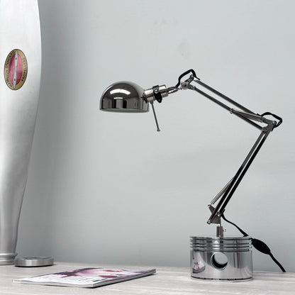 1940's Pratt & Whitney WWII R-2800 Corsair F4U Corsair Airplane Polished Chrome Radial Engine Piston Desk Task Lamp