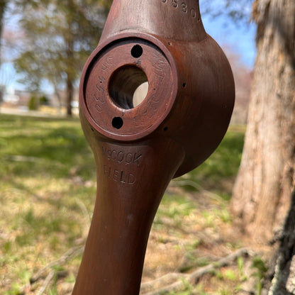 McCook Field 1920's Prototype Wooden Airplane Propeller w/ Spinner
