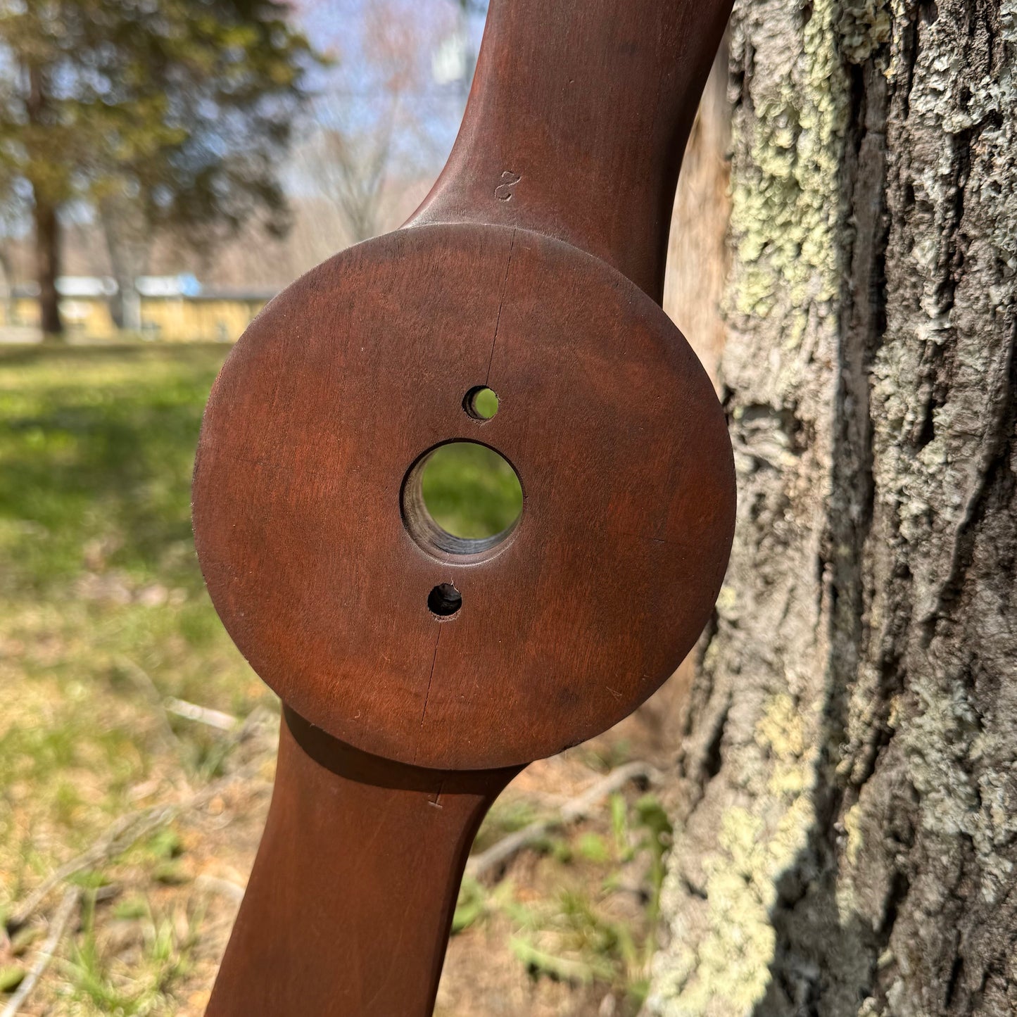McCook Field 1920's Prototype Wooden Airplane Propeller w/ Spinner