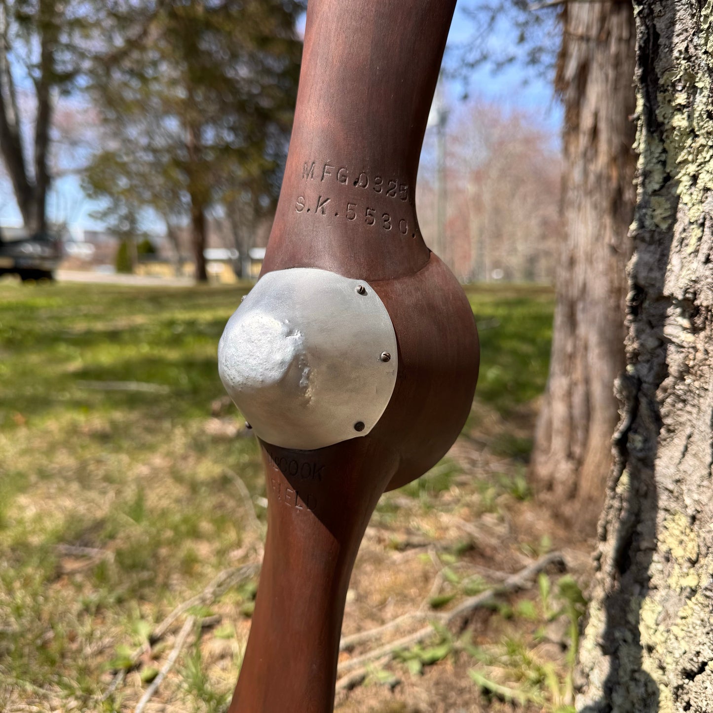 McCook Field 1920's Prototype Wooden Airplane Propeller w/ Spinner