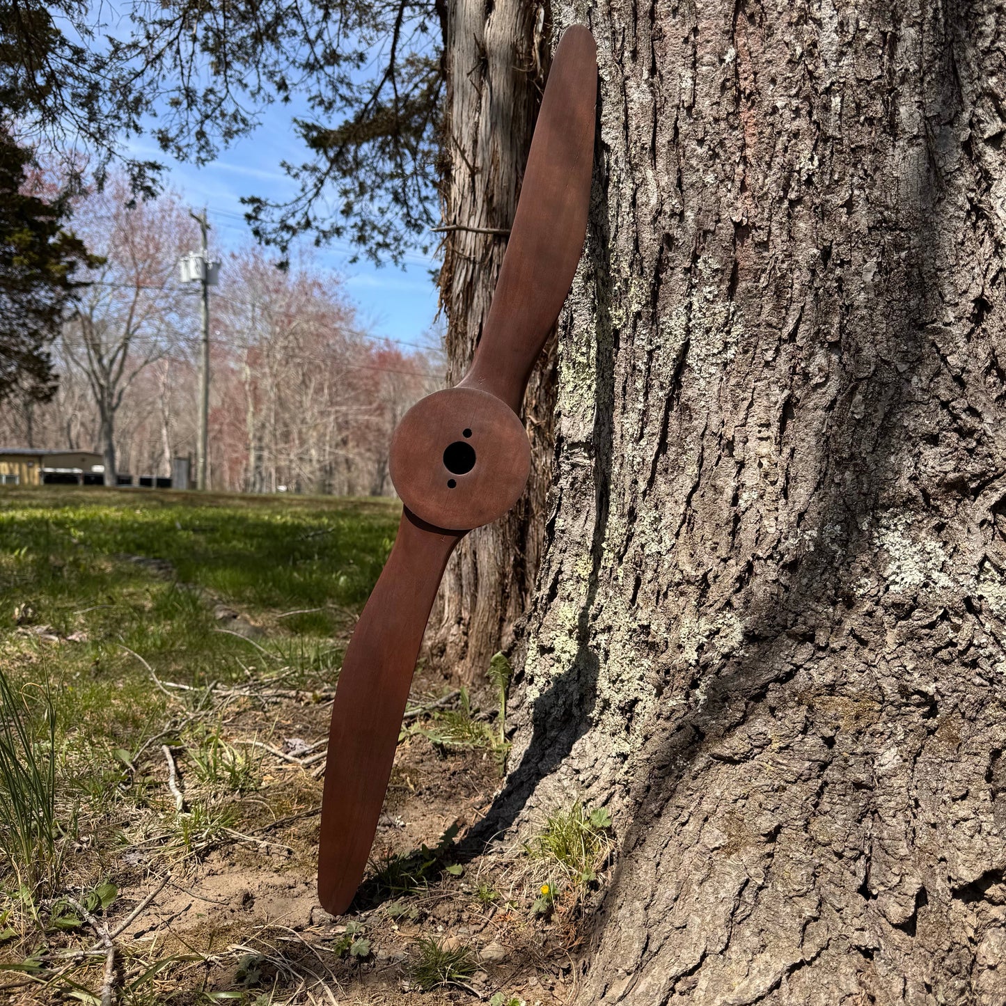 McCook Field 1920's Prototype Wooden Airplane Propeller w/ Spinner