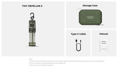 TINY REPELLER S - 2-in-1 Portable Mosquito Repellent with Lighting