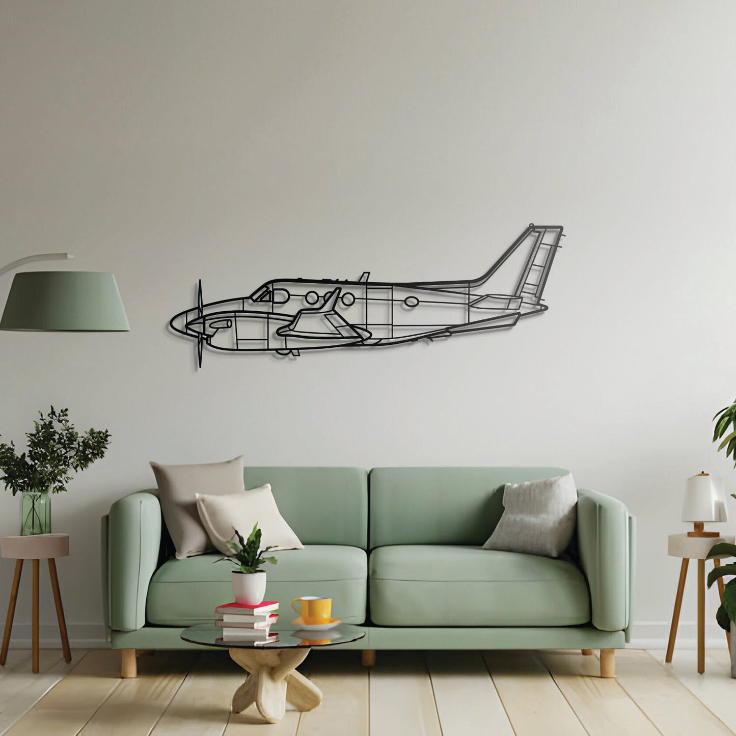 King Air C90 GTX Metal Aircraft Wall Art - NCP0232