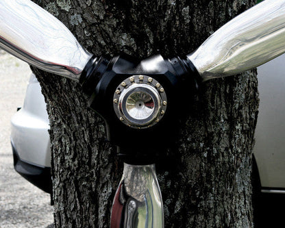 3-Bladed McCauley Mirror High Polished Airplane Propeller Wall Sculpture