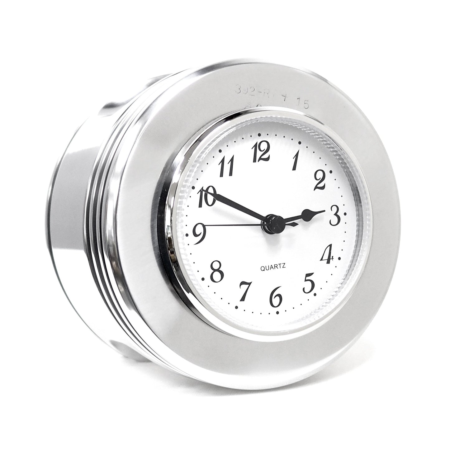 J-Cobs WWII Boeing Stearman Warbird Radial Engine Piston Mirror Polished Desk Clock