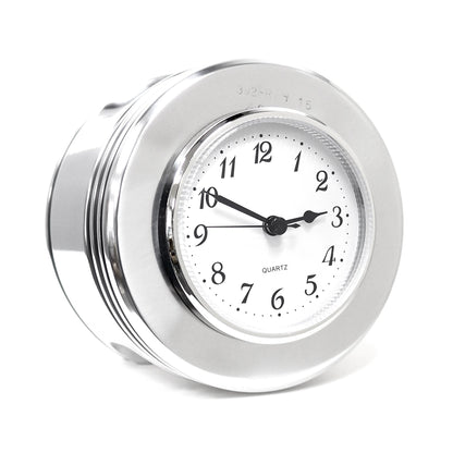 J-Cobs WWII Boeing Stearman Warbird Radial Engine Piston Mirror Polished Desk Clock